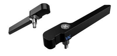 WaveTherm 14104 standard 3U VPX-utmatningshandtag som visar hävarm och pivotgeometri